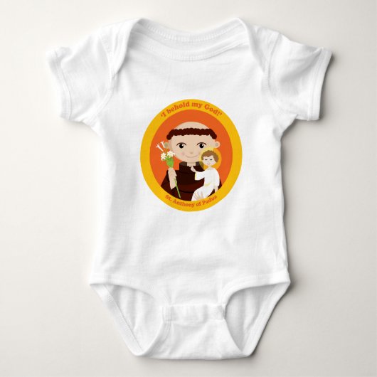 St Anthony von Padua Baby Strampler (Vorderseite)