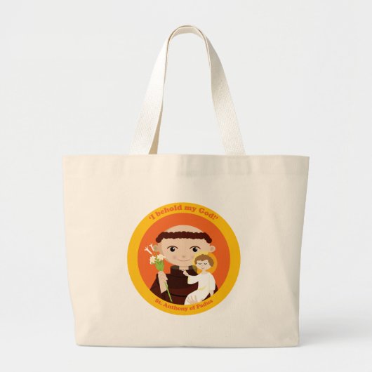 St Anthony von Padua Jumbo Stoffbeutel (Vorne)