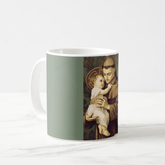 St. Anthony von Padua Kaffeetasse (Vorderseite Links)