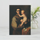 St. Anthony von Padua, Luca Giordano Dankeskarte (Stehend Vorderseite)