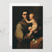 St. Anthony von Padua, Luca Giordano Dankeskarte (Vorne/Hinten)