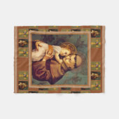 St Anthony von Padua mit Baby Jesus Fleecedecke (Vorderseite (Horizontal))