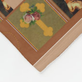 St Anthony von Padua mit Baby Jesus Fleecedecke (Ecke)