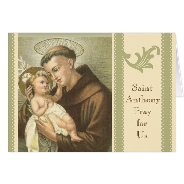 St Anthony von Padua mit Baby-Jesus-Gebet (Vorderseite (Horizontal))