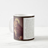 St Anthony von Padua mit Baby-Jesus-Gebet Kaffeetasse (Vorderseite Links)