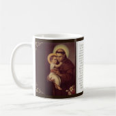 St Anthony von Padua mit Baby-Jesus-Gebet Kaffeetasse (Links)