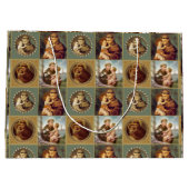 St Anthony von Padua mit Baby Jesus Große Geschenktüte (Rückseite)