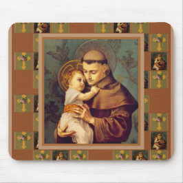 St Anthony von Padua mit Baby Jesus Mousepad