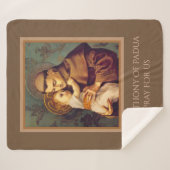 St Anthony von Padua mit Baby Jesus Sherpadecke (Vorderseite (Horizontal))