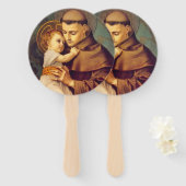 St. Anthony von Padua mit dem Baby Jesus Fächer (Vorne und Hinten)