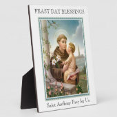 St. Anthony von Padua mit dem Baby Jesus Fotoplatte (Seite)