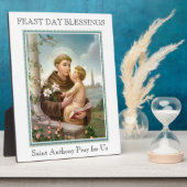 St. Anthony von Padua mit dem Baby Jesus Fotoplatte (Seite)