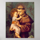 St. Anthony von Padua mit dem Baby Jesus Poster (Vorne)
