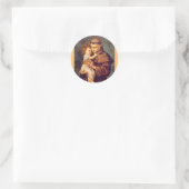 St. Anthony von Padua mit dem Baby Jesus Runder Aufkleber (Tasche)