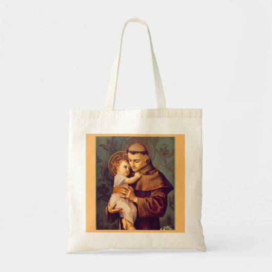 St. Anthony von Padua mit dem Baby Jesus Tote Bag Tragetasche (Vorne)