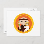 St. Anthony von Padua Postkarte (Vorne/Hinten)