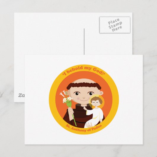 St. Anthony von Padua Postkarte (Vorne/Hinten)