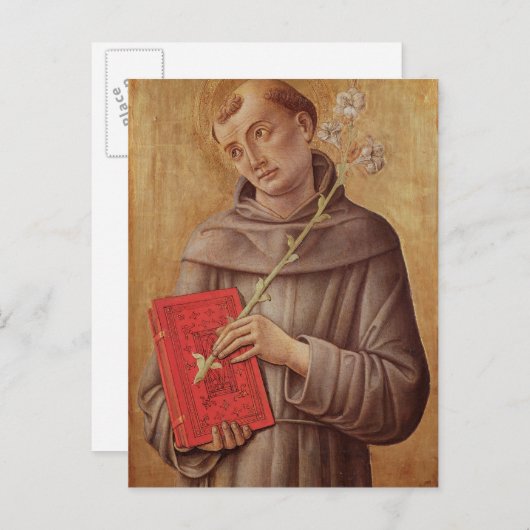St. Anthony von Padua Postkarte (Vorne/Hinten)