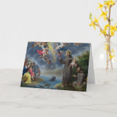St Anthony von Padua predigend zu den Fischen Karte (Gelbe Blume)