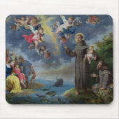 St Anthony von Padua predigend zu den Fischen Mousepad (Vorne)