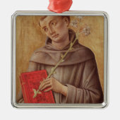 St Anthony von Padua Silbernes Ornament (Vorne)