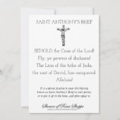 St. Anthony's Brief Katholisches Gebet Religiös Karte (Rückseite)