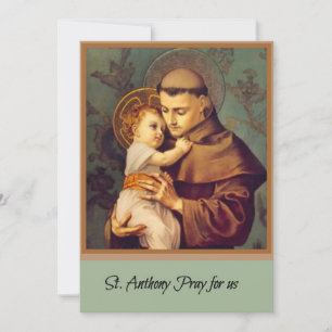 St. Anthony's Brief katholisches Gebet Religiöse Karte