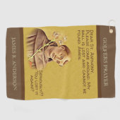 St- AnthonySchutzpatron-verlorene Golfbälle Golfhandtuch (Horizontal)