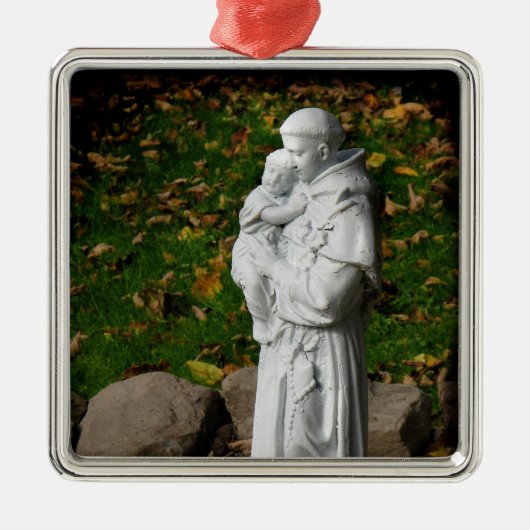 St- Anthonyweihnachtsverzierung Silbernes Ornament (Vorne)