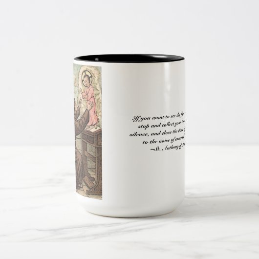 St- Anthonyzitat - Christus Zweifarbige Tasse (Mittel)