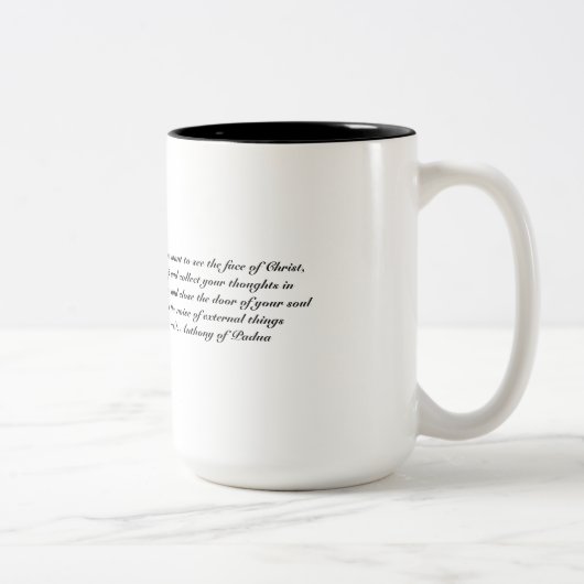 St- Anthonyzitat - Christus Zweifarbige Tasse (Rechts)