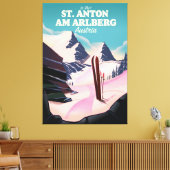 St. Anton am Arlberg Österreich Leinwanddruck (Insitu (Wohnzimmer))
