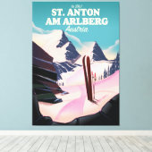 St. Anton am Arlberg Österreich Leinwanddruck (Insitu (Holzboden))