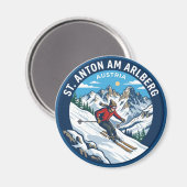 St. Anton am Arlberg Österreich Magnet (Vorderseite/Rückseite)