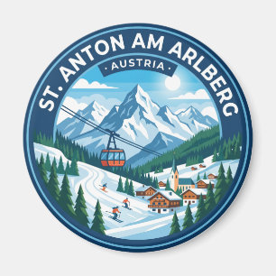 St. Anton am Arlberg Österreich Magnet