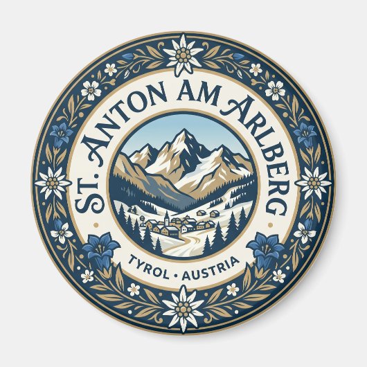 St. Anton am Arlberg Österreich Magnet (Vorne)