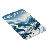 St. Anton am Arlberg Österreich Magnet (Rechte Seite)