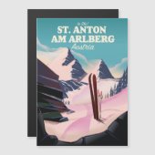 St. Anton am Arlberg Österreich Magnetkarte (Vorne/Hinten)