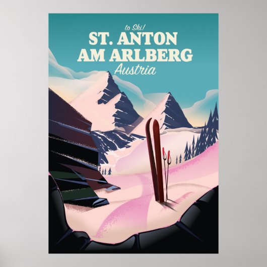 St. Anton am Arlberg Österreich Poster (Vorne)