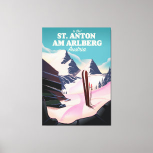 St. Anton am Arlberg Skigebiet Österreich Leinwanddruck