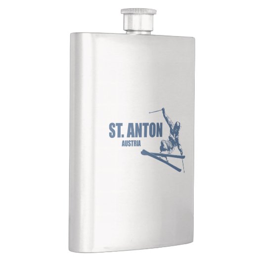 St. Anton Austria Skier Flachmann (Rechts)