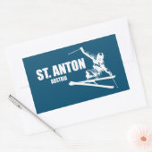 St. Anton Austria Skier Rechteckiger Aufkleber (Umschlag)