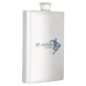 St. Anton Austria Snowboarder Flachmann (Rechts)