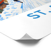 St. Anton Austria Travel Print Poster (Ecke)