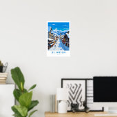 St. Anton Austria Travel Print Poster (Heimbüro)