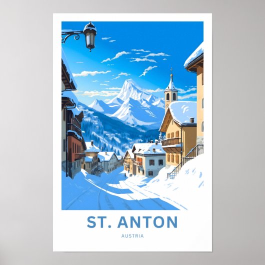 St. Anton Austria Travel Print Poster (Vorne)