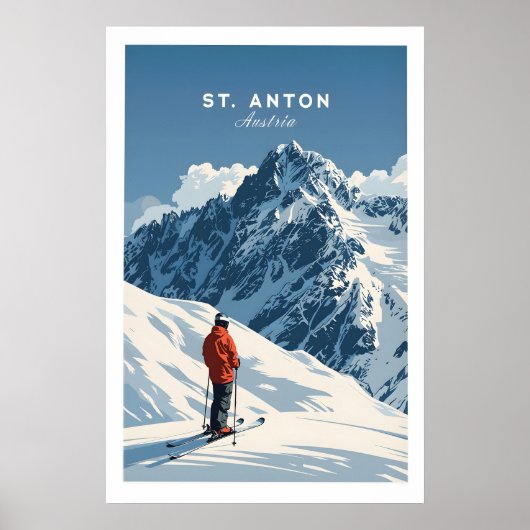 St Anton Ski Druck 1 Poster (Vorne)