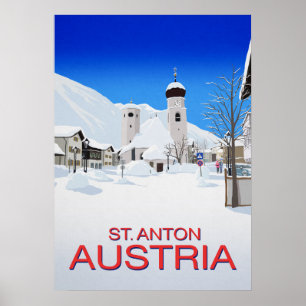 St Anton Ski Resort Österreich Poster