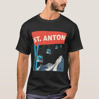 St. Anton Skifahren - Retro St. Anton Skifahren T-Shirt