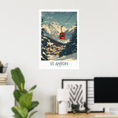 St Anton Wandkunst Skiplakat 1 Poster (Heimbüro)